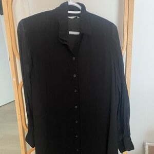 Zara Black Textured Blouse